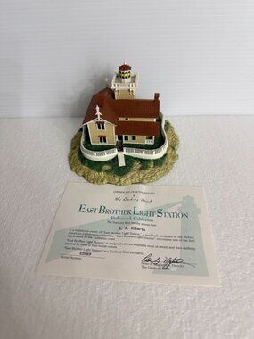 East Brother Light Station Danbury Mint Historic American Lighthouses Sculpture